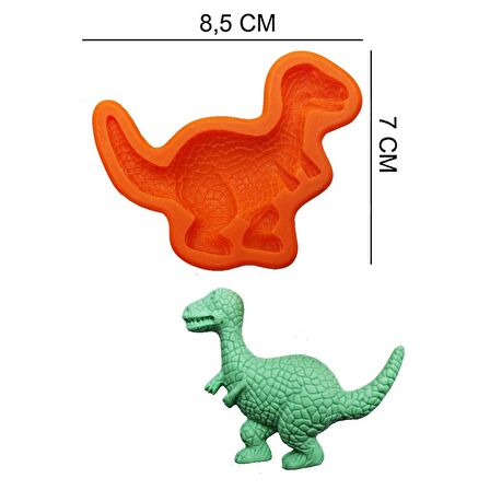 Dinozor Silikon Şeker Hamuru, Sabun, Mum Kalıp