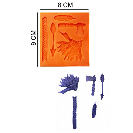 Kızılderili Silikon Şeker Hamuru, Sabun, Mum Kalıp