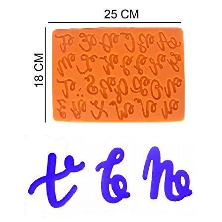Harfler Silikon Şeker Hamuru, Sabun, Mum Kalıp