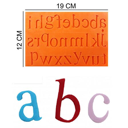 Harfler Silikon Şeker Hamuru, Sabun, Mum Kalıp