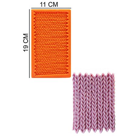 Örgü Silikon Şeker Hamuru, Sabun, Mum Kalıp