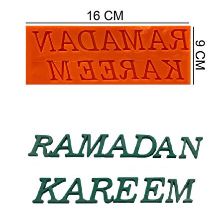 Ramadan Kareem Silikon Şeker Hamuru, Sabun, Mum Kalıp