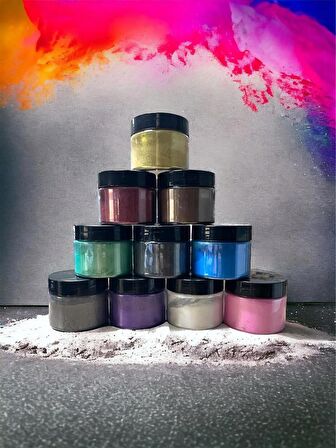 Epoksi Sedefli Toz Pigment 40 gr X10 Adet-400GR