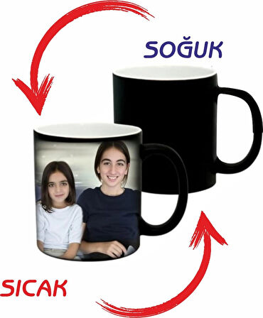 Sihirli Kupa Bardak – Isıya Duyarlı Renk Değiştiren Kupa – 330 ml