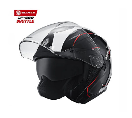 Scoyco OF-669 Shuttle Yarım Kask