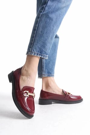 Kadın Loafer Makosen Casual Tokalı Günlük Ayakkabı Şık ve rahat