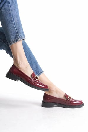 Kadın Loafer Makosen Casual Tokalı Günlük Ayakkabı Şık ve rahat