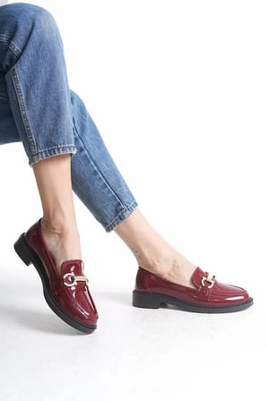 Kadın Loafer Makosen Casual Tokalı Günlük Ayakkabı Şık ve rahat