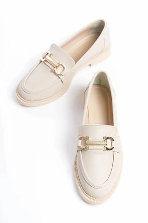 Kadın Loafer Makosen Casual Tokalı Günlük Ayakkabı Şık ve rahat