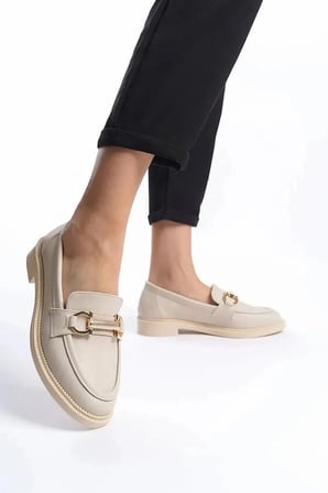 Kadın Loafer Makosen Casual Tokalı Günlük Ayakkabı Şık ve rahat