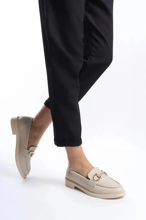 Kadın Loafer Makosen Casual Tokalı Günlük Ayakkabı Şık ve rahat