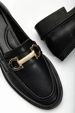 Kadın Loafer Makosen Casual Tokalı Günlük Ayakkabı Şık ve rahat