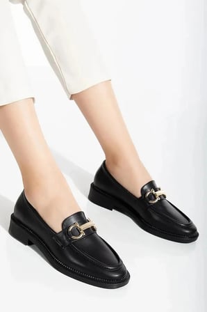Kadın Loafer Makosen Casual Tokalı Günlük Ayakkabı Şık ve rahat