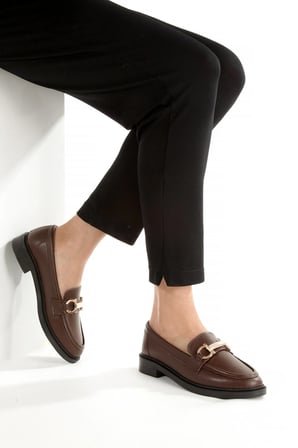 Kadın Loafer Makosen Casual Tokalı Günlük Ayakkabı Şık ve rahat
