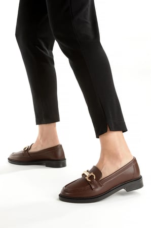 Kadın Loafer Makosen Casual Tokalı Günlük Ayakkabı Şık ve rahat