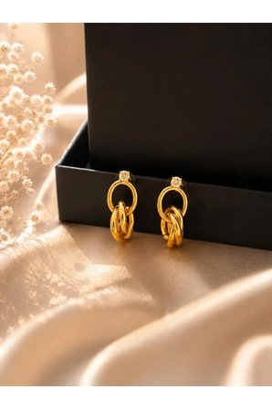Paslanmaz Çelik Zirkon Taşlı Kadın Küpe | Gold & Silver Renk Seçenekli | Kararmaz Günlük Şık Küpe