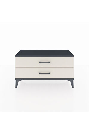 Arges Şifonyer 2 Çekmeceli 88x30x48 Antrasit-Aytaşı