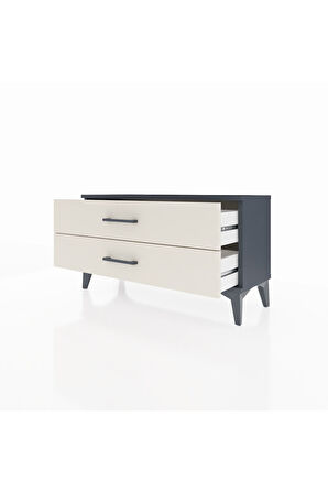 Arges Şifonyer 2 Çekmeceli 88x30x48 Antrasit-Aytaşı