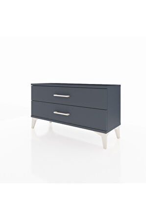 Arges Şifonyer 2 Çekmeceli 88x30x48 Antrasit-Antrasit