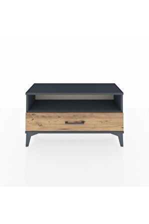 Arges Şifonyer Tek Raflı Tek Çekmeceli 88x30x48 Antrasit-Çam