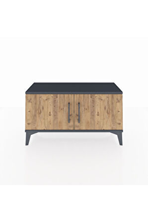 Arges Şifonyer Tek Raflı 2 Kapaklı 88x30x48 Antrasit-Çam