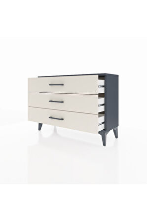 Arges Şifonyer 3 Çekmeceli 88x30x64 Antrasit-Aytaşı