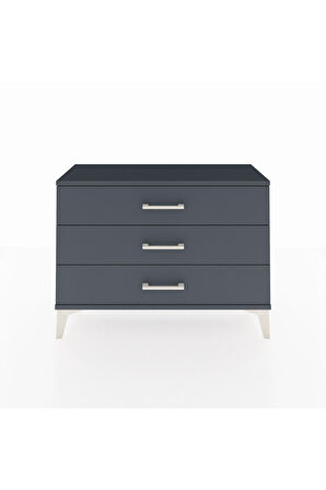 Arges Şifonyer 3 Çekmeceli 88x30x64 Antrasit-Antrasit