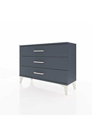 Arges Şifonyer 3 Çekmeceli 88x30x64 Antrasit-Antrasit