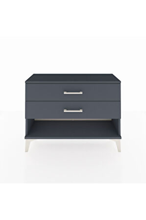 Arges Şifonyer 2 Çekmeceli 88x30x64 Antrasit-Antrasit