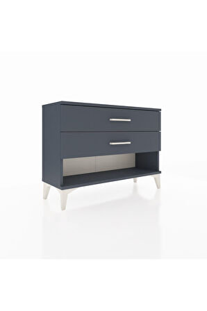 Arges Şifonyer 2 Çekmeceli 88x30x64 Antrasit-Antrasit