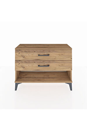 Arges Şifonyer 2 Çekmeceli 88x30x64 Çam-Çam