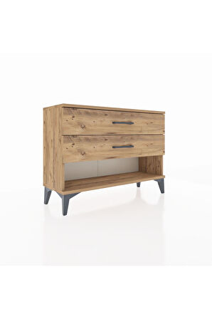 Arges Şifonyer 2 Çekmeceli 88x30x64 Çam-Çam