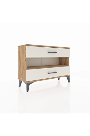 Arges Şifonyer Tek Raflı 2 Çekmeceli 88x30x64 Çam-Aytaşı
