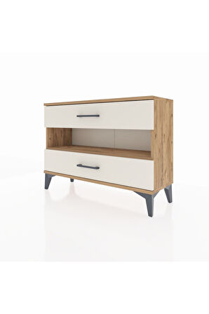 Arges Şifonyer Tek Raflı 2 Çekmeceli 88x30x64 Çam-Aytaşı