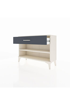 Arges Şifonyer Tek Raflı Tek Çekmeceli 88x30x64 Aytaşı-Antrasit