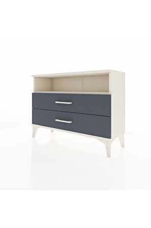 Arges Şifonyer Tek Raflı 2 Çekmeceli 88x30x64 Aytaşı-Antrasit