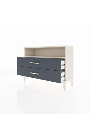 Arges Şifonyer Tek Raflı 2 Çekmeceli 88x30x64 Aytaşı-Antrasit