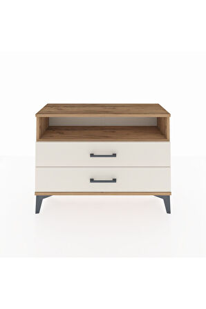 Arges Şifonyer Tek Raflı 2 Çekmeceli 88x30x64 Çam-Aytaşı