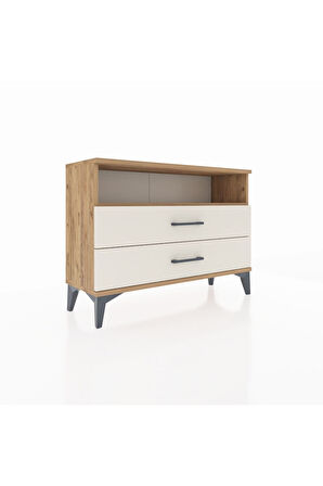 Arges Şifonyer Tek Raflı 2 Çekmeceli 88x30x64 Çam-Aytaşı