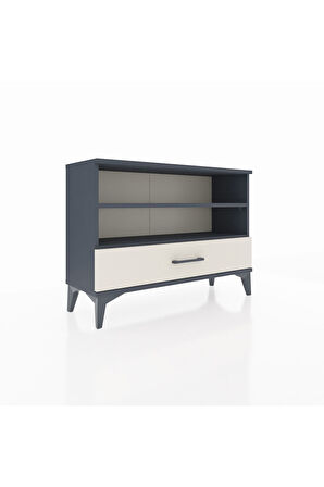 Arges Şifonyer 2 Raflı Tek Çekmeceli 88x30x64 Antrasit-Aytaşı