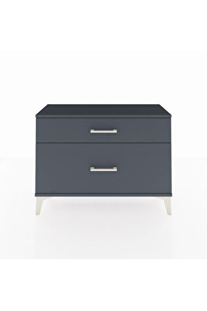 Arges Şifonyer 2 Çekmeceli 88x30x64 Antrasit-Antrasit