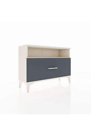 Arges Şifonyer Tek Raflı Tek Çekmeceli 88x30x64 Aytaşı-Antrasit