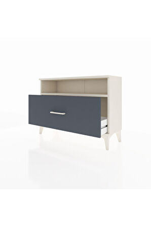 Arges Şifonyer Tek Raflı Tek Çekmeceli 88x30x64 Aytaşı-Antrasit