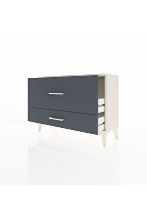 Arges Şifonyer 2 Çekmeceli 88x30x64 Aytaşı-Antrasit