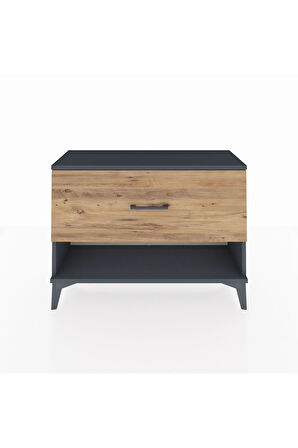 Arges Şifonyer Tek Çekmeceli 88x30x64 Antrasit-Çam