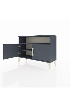 Arges Şifonyer 2 Raflı 2 Kapaklı 88x30x64 Antrasit-Antrasit