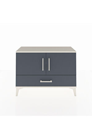 Arges Şifonyer 2 Raflı Tek Çekmeceli 2 Kapaklı 88x30x64 Aytaşı-Antrasit