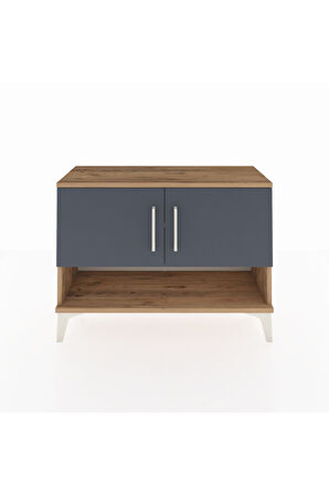 Arges Şifonyer 2 Raflı 2 Kapaklı 88x30x64 Çam-Antrasit