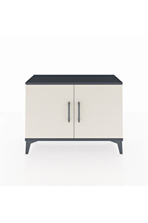 Arges Şifonyer Tek Raflı 2 Kapaklı 88x30x64 Antrasit-Aytaşı