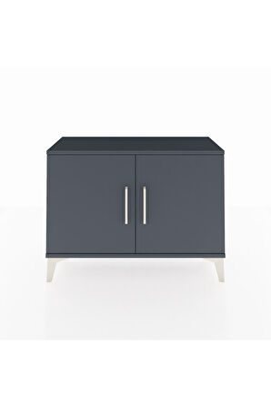 Arges Şifonyer Tek Raflı 2 Kapaklı 88x30x64 Antrasit-Antrasit